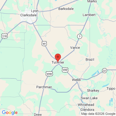 Map to  office in Tutwiler, MS