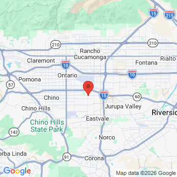 Map to Ontario Kids N Braces office in Ontario, CA