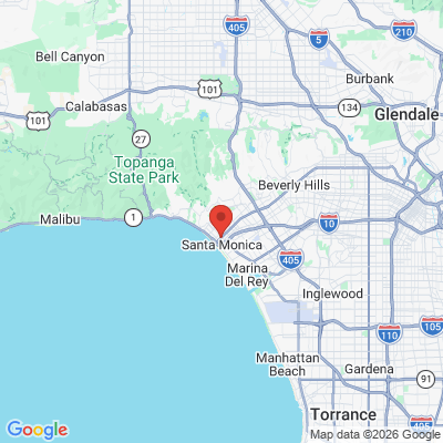 Map to Clove Dental Santa Monica office in Santa Monica, CA