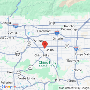 Map to Billy S. Liang, DDS, APC office in Chino, CA
