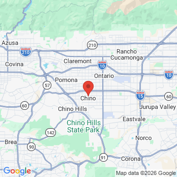 Map to Rakesh Patel DDS office in Chino, CA