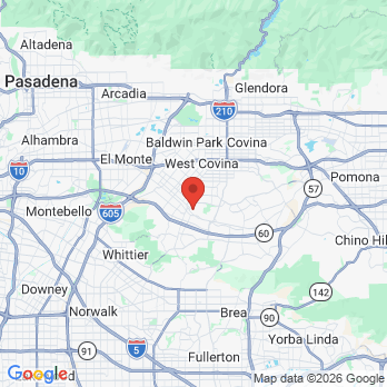 Map to May Louie DDS office in La Puente, CA
