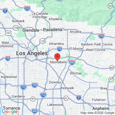 Map to Dr. David's Family Dentistry & Orthodontics office in Montebello, CA