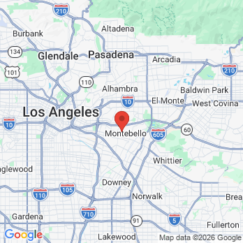 Map to Dr. Jonathan K. Lee, DDS - Montebello Dental Studio office in Montebello, CA