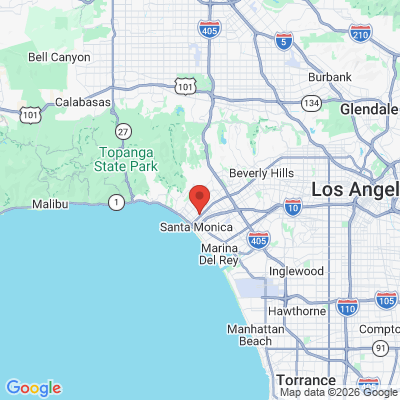 Map to Fabrizio Dall'Olmo DDS office in Santa Monica, CA
