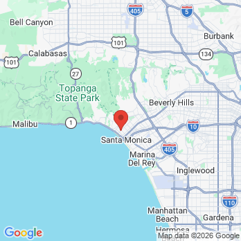 Map to Westside Dentistry office in Santa Monica, CA