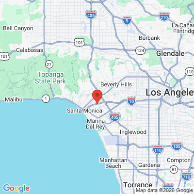 Map to InterDental office in Santa Monica, CA