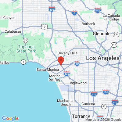 Map to Rancho Park Dental Group office in Los Angeles, CA