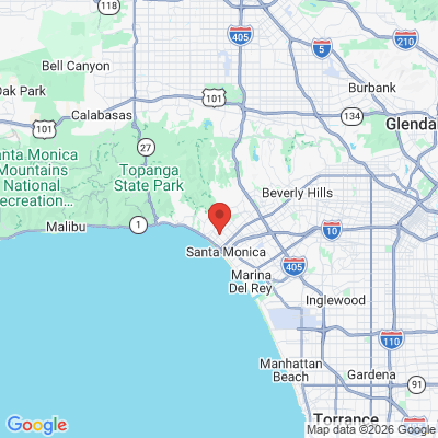 Map to John G. Adomian DDS Inc office in Santa Monica, CA