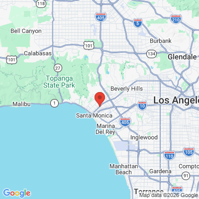 Map to Santa Monica Dental Studio office in Santa Monica, CA