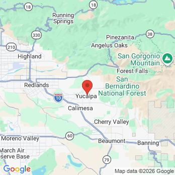 Map to Dr. Rodney Palmer office in Yucaipa, CA