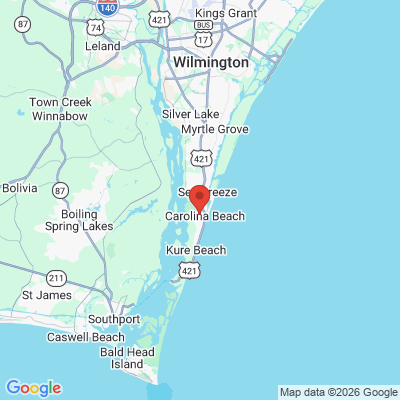 Map to  office in Carolina Beach, NC