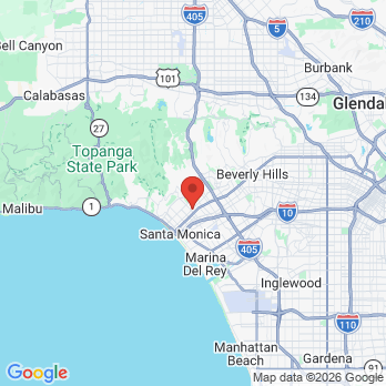 Map to Santa Monica Bay Dental office in Santa Monica, CA