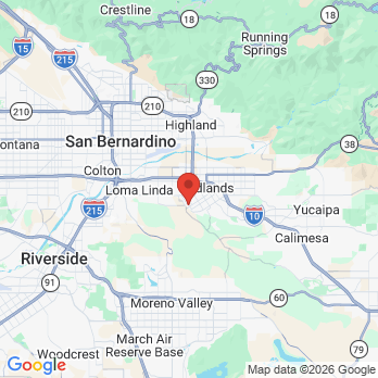 Map to Terracina Surgical Arts  office in Redlands, CA