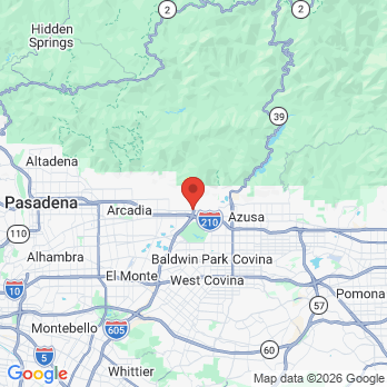Map to Brite Choice Dental office in Duarte, CA
