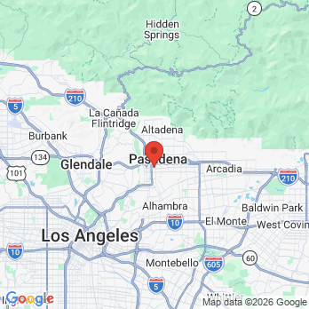 Map to Park Place Dental Care office in Pasadena, CA