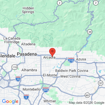 Map to Fifth Avenue Dental Care office in Arcadia, CA