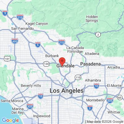 Map to Glendale Office office in Glendale, CA