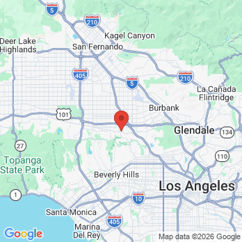 Map to The Gleamery Studio City office in Los Angeles, CA