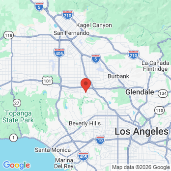 Map to DR KOLODNER DENTAL GROUP INC office in Studio City, CA