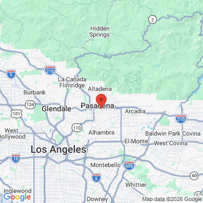 Map to Blue Door Dental office in Pasadena, CA
