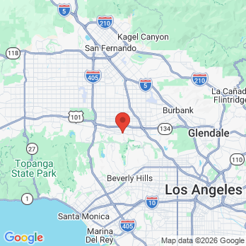 Map to Lasky Dental Group office in Studio City, CA