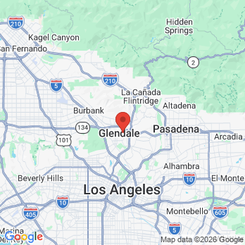 Map to Broadway Smile Boutique office in Glendale, CA