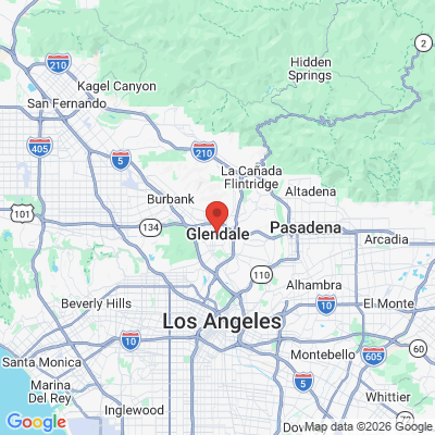 Map to  office in Glendale, CA