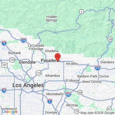Map to Signature Smiles Pasadena office in Pasadena, CA