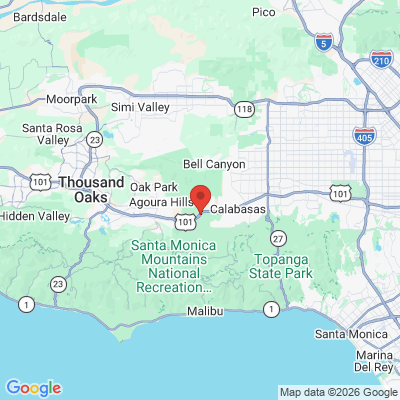 Map to Calabasas Dental Spa office in Calabasas, CA
