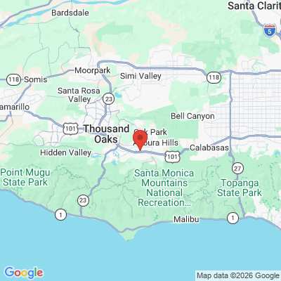 Map to Sekhon Dental Inc. office in Agoura Hills, CA