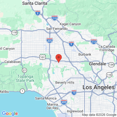 Map to Woodman Dental Care office in Sherman, CA