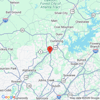 Map to  office in Cumming, GA