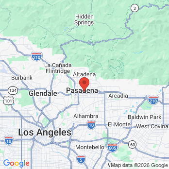 Map to Mak & Kleiger DDS office in Pasadena, CA