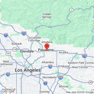 Map to Mak & Kleiger DDS office in Pasadena, CA