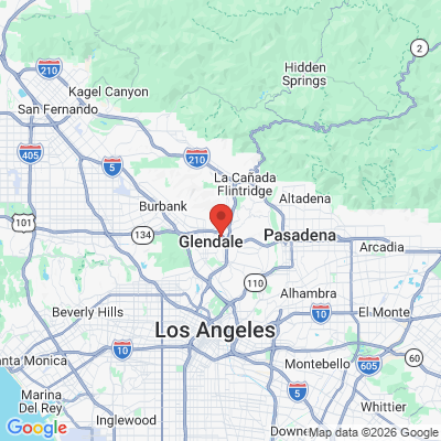Map to Arman Hovhannisyan DDS office in Glendale, CA