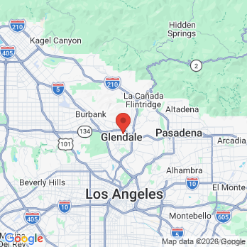 Map to Gold Coast Dental Glendale office in Glendale, CA