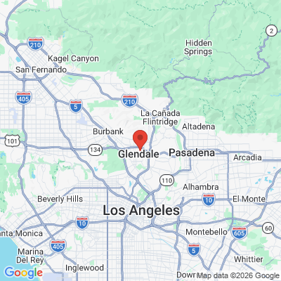 Map to  office in Glendale, CA