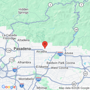 Map to Foothill Dental Center office in Monrovia, CA