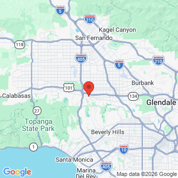 Map to Millennium Dental office in Sherman Oaks, CA