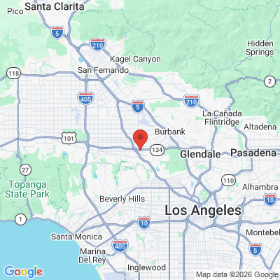 Map to Toluca Dental Studio office in North Hollywood, CA