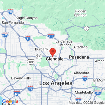 Map to Candelora & Kim Dental MGMT Parners office in Glendale, CA