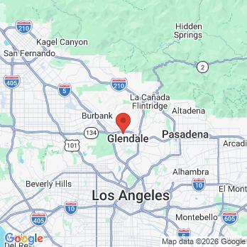 Map to Ellen S Oh DDS office in Glendale, CA