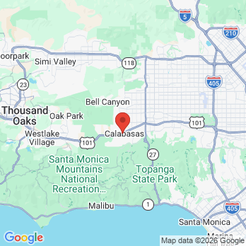 Map to Calabasas Dental Care office in Calabasas, CA