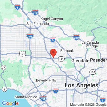 Map to Comfort Dental Center office in North Hollywood, CA