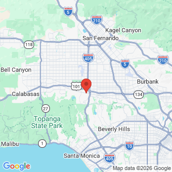 Map to Encino Total Dentistry office in Los Angeles, CA