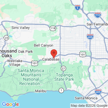 Map to Mulholland Dental Care office in Woodland Hills, CA