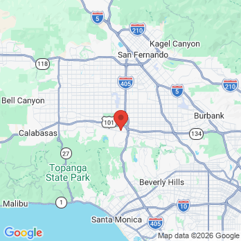 Map to Encino Smile Makeover office in Encino, CA
