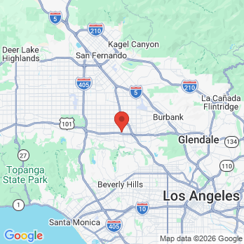 Map to Darien Ephram, DDS office in Valley Village, CA