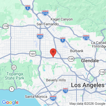 Map to Riverside Dental office in Sherman Oaks, CA